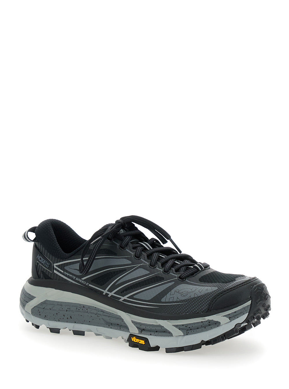 Mafate Speed 2 Black Low Top Sneakers with Logo Print on the Side in Tech Fabric Unisex Synthetic Textile