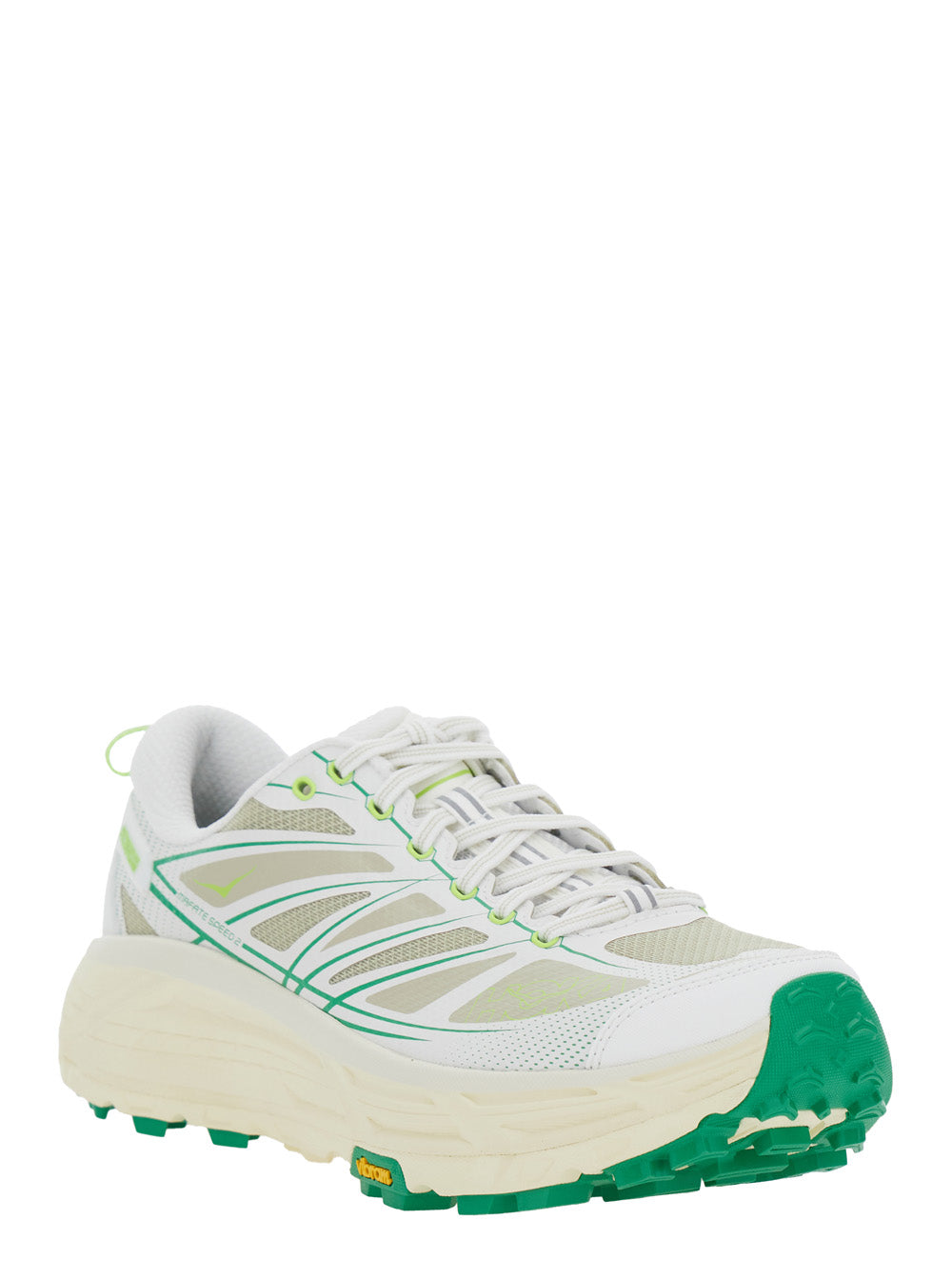 Mafate Speed 2 White Low Top Sneakers with Logo Patch on the Tongue and Contrasting Pull-Tab at Heel in Tech Fabric Unisex Synthetic Textile