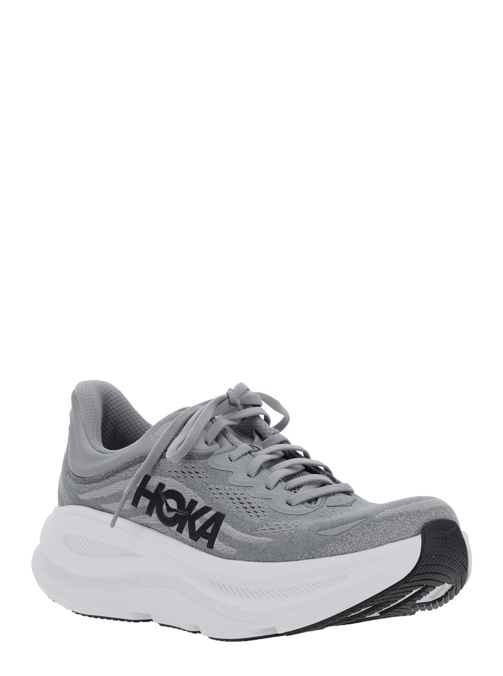 Bondi 9 Grey Low Top Sneakers with Maxi Logo Lettering on the Side in Tech Fabric Unisex Textile Synthetic