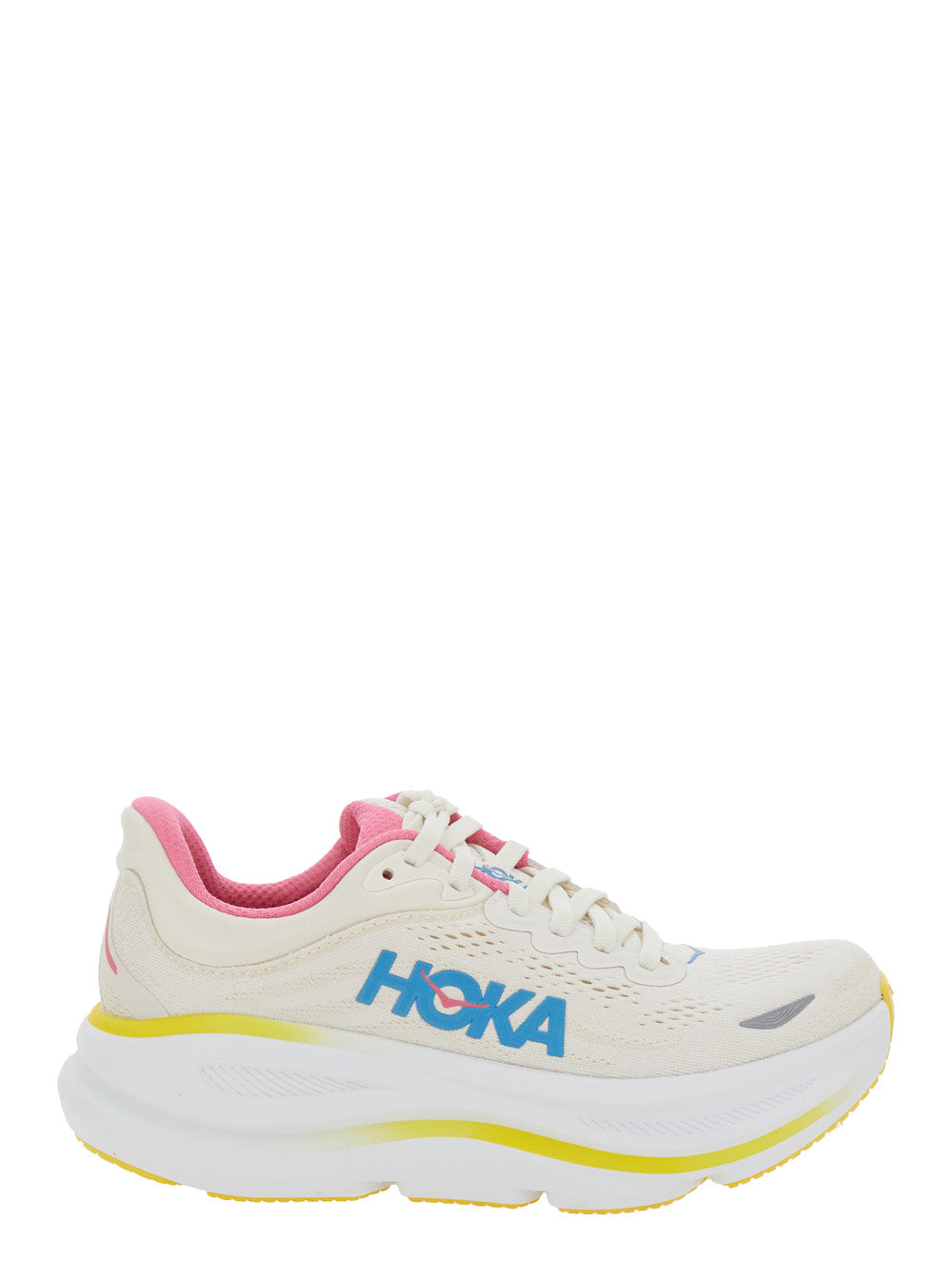 Bondi 9 White Low Top Sneakers With Maxi Logo Lettering On The Side Tech Fabric Unisex Textile Synthetic