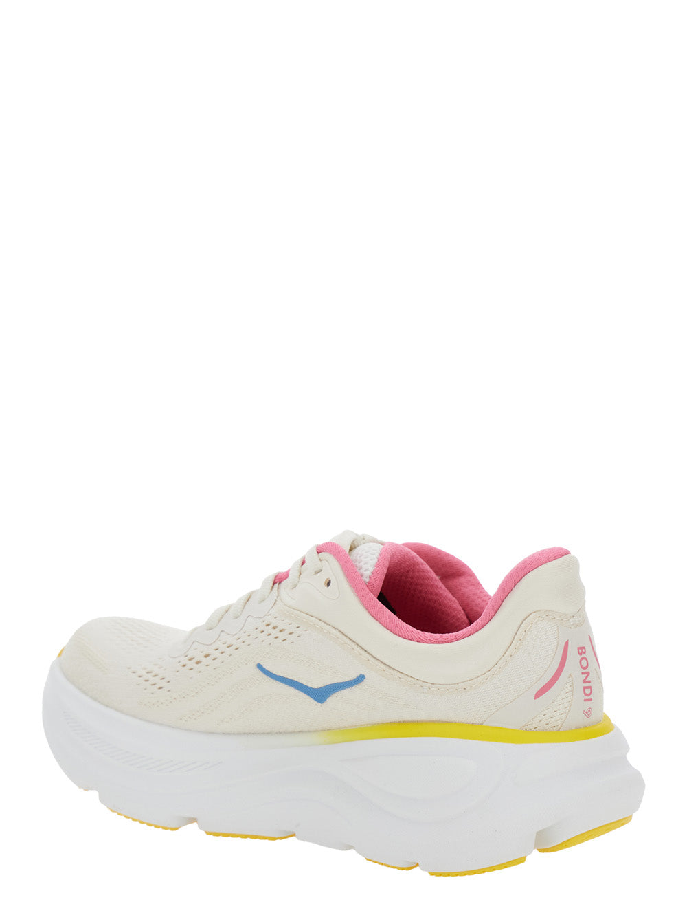 Bondi 9 White Low Top Sneakers With Maxi Logo Lettering On The Side Tech Fabric Unisex Textile Synthetic