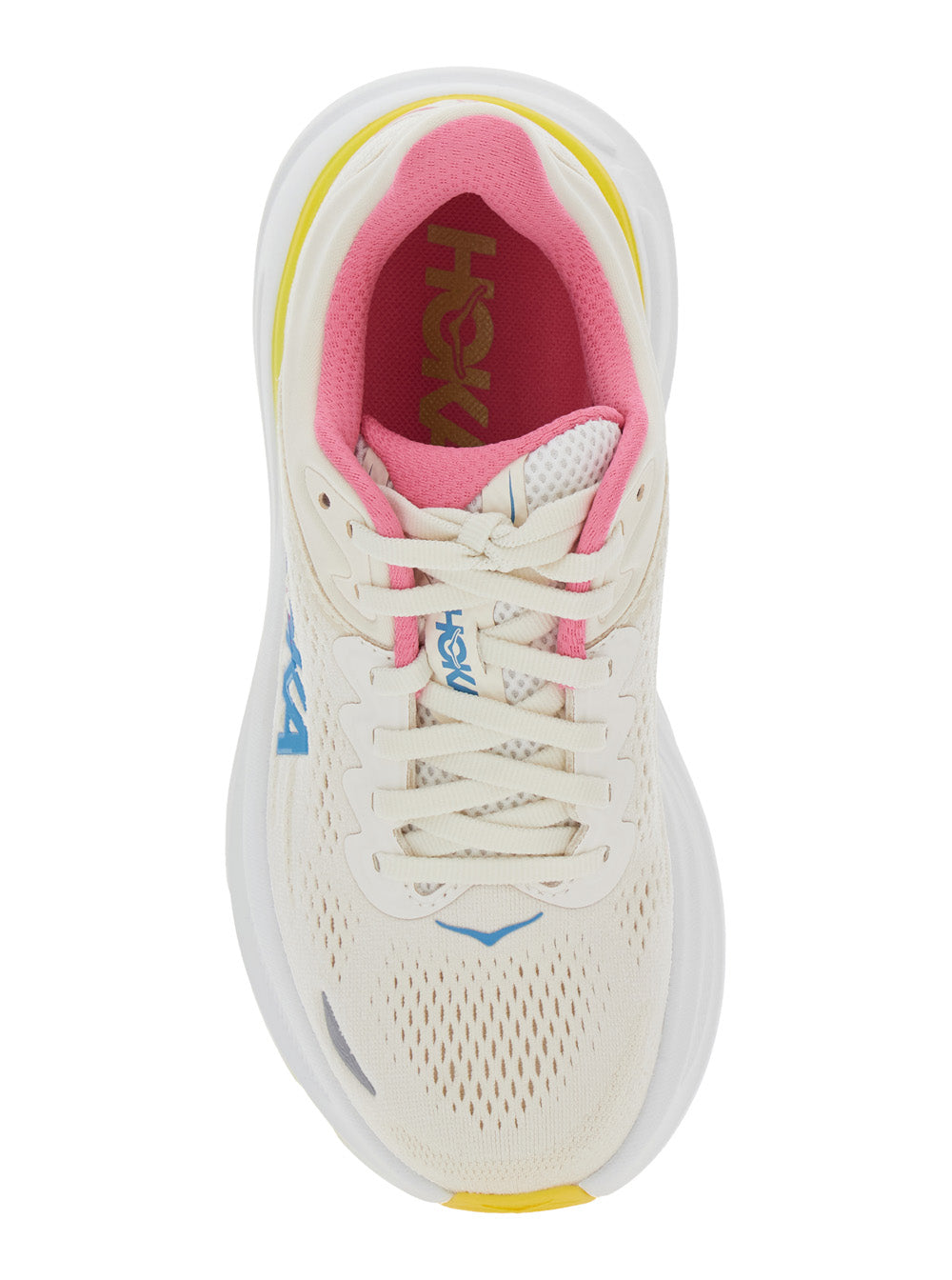 Bondi 9 White Low Top Sneakers With Maxi Logo Lettering On The Side Tech Fabric Unisex Textile Synthetic