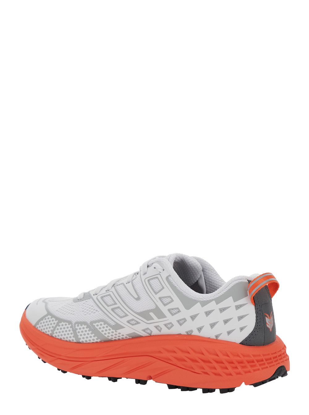 Speedgoat White Low Top Sneakers With Geometric Motif Tech Fabric Unisex