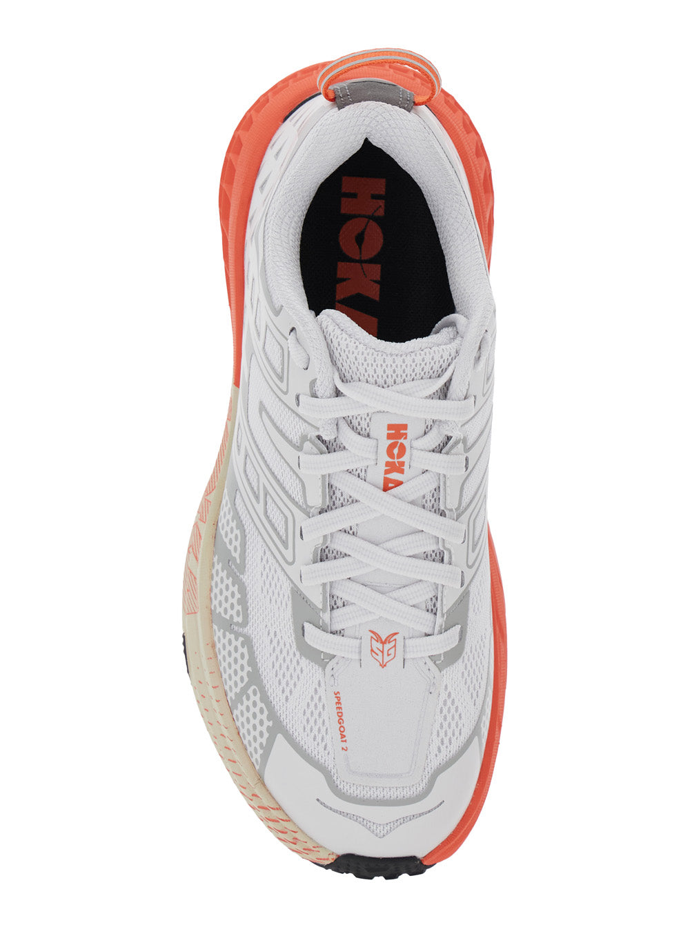 Speedgoat White Low Top Sneakers With Geometric Motif Tech Fabric Unisex