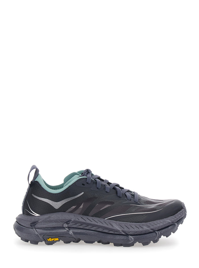 Mafate Speed 4 Lite Grey Low Top Sneakers With Mesh Panels Tech Fabric Unisex Textile Synthetic