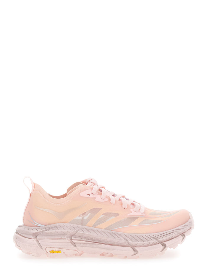 Mafate Speed 4 Lite Pink Low Top Sneakers With Mesh Panels Tech Fabric Unisex Textile Synthetic