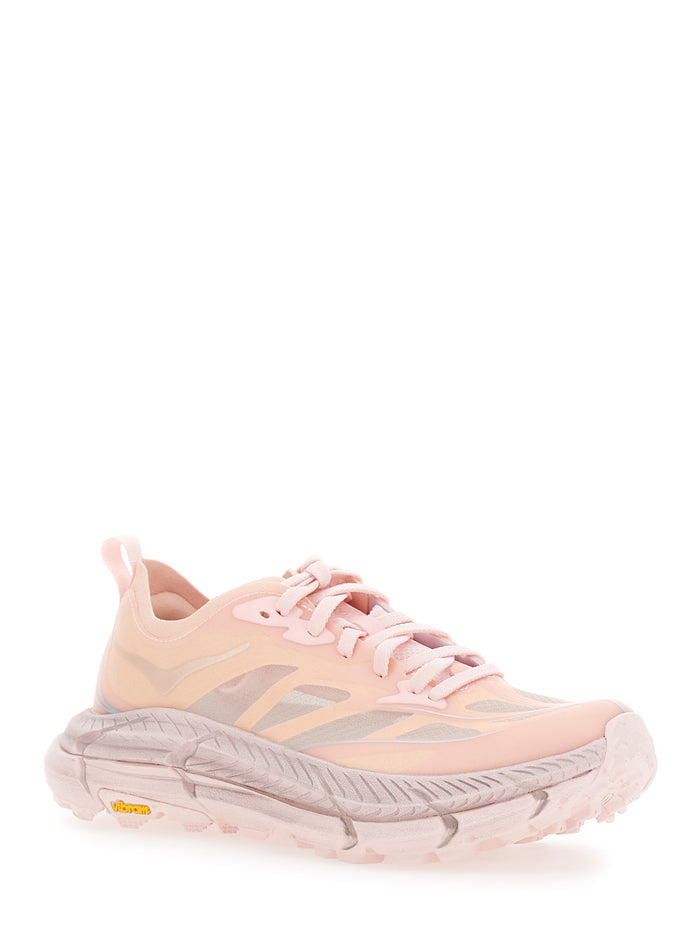 Mafate Speed 4 Lite Pink Low Top Sneakers With Mesh Panels Tech Fabric Unisex Textile Synthetic