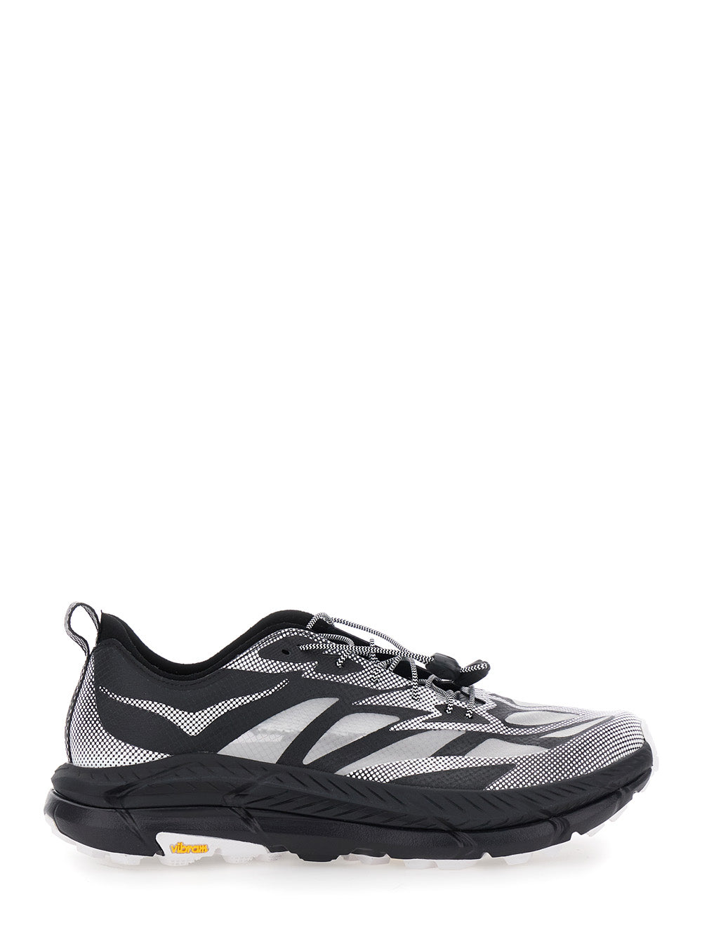 Mafate Speed 4 Lite Black Low Top Sneakers with Mesh Panels in Tech Fabric Unisex Grey Textile Synthetic
