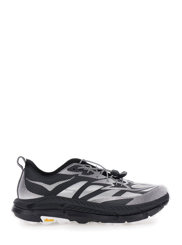 Black Low Top Sneakers Tech Fabric Textile Trainers