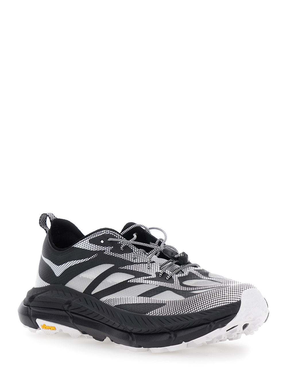 Mafate Speed 4 Lite Black Low Top Sneakers with Mesh Panels in Tech Fabric Unisex Grey Textile Synthetic