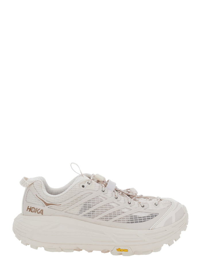 Mafate White Sneakers With Insert Design And Drawstring Closure Synthetic Fiber Unisex