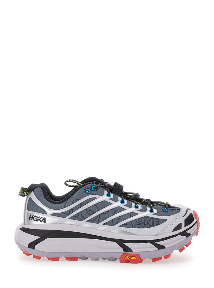 Mafate Grey Sneakers With Insert Design And Drawstring Closure Synthetic Fiber Unisex Textile