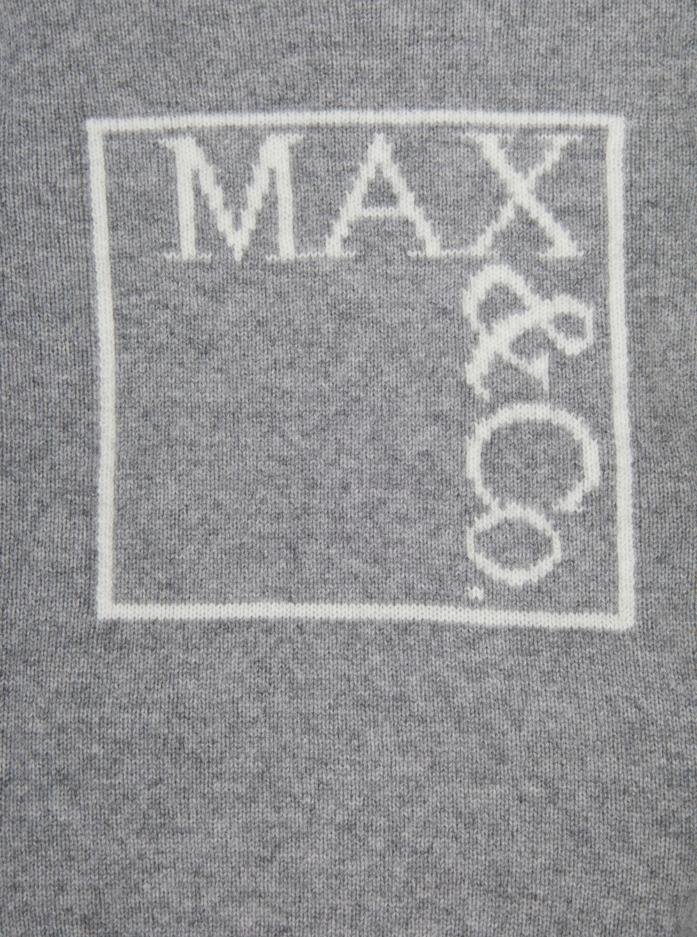 Grey Crew Neck Sweater With Front Logo Lettering Wool Blend Girl Jersey