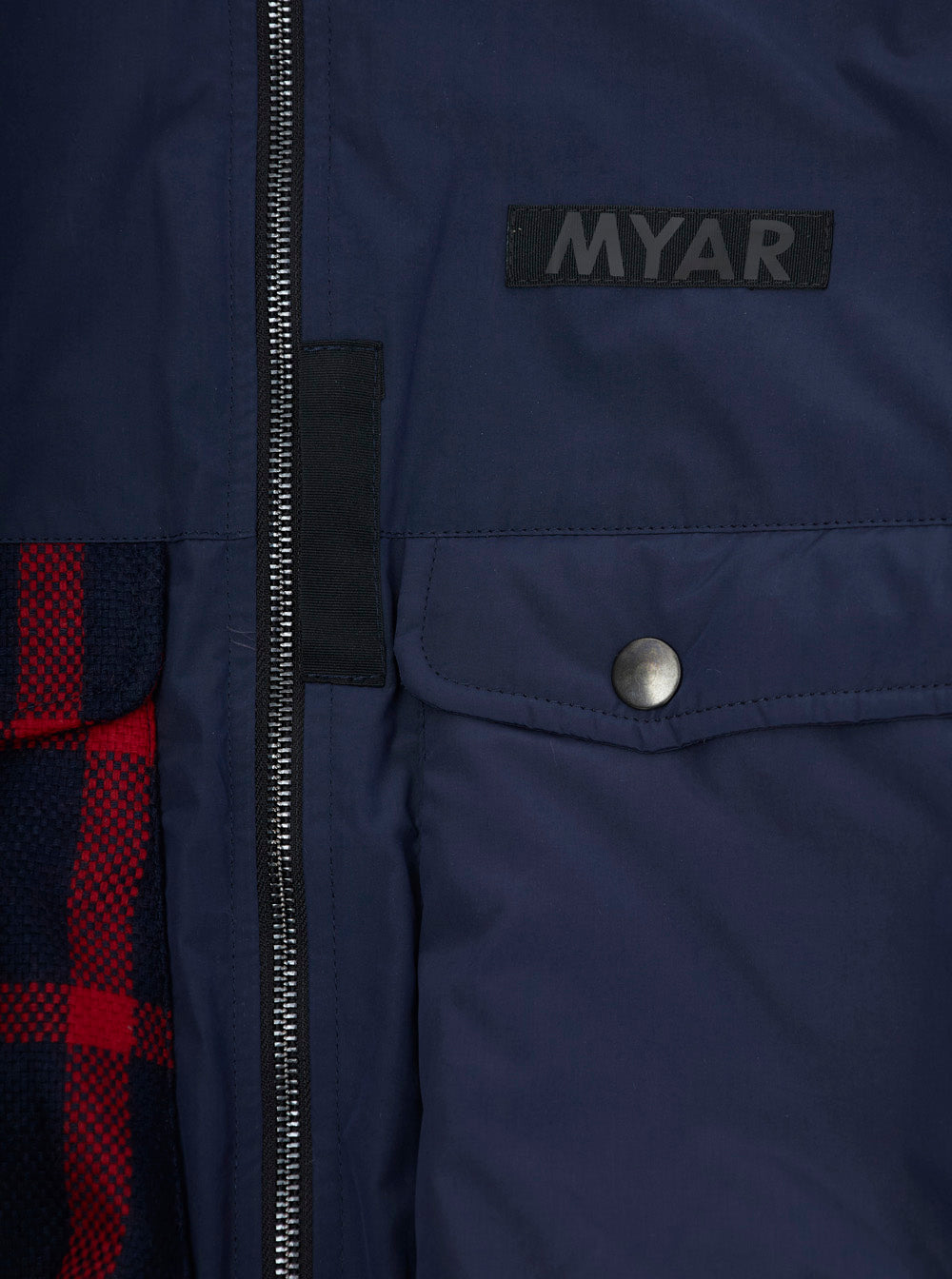 Multicolor Jacket With Sleeves Military Motif And One Front Pocket Check Fabric Boy Blazers
