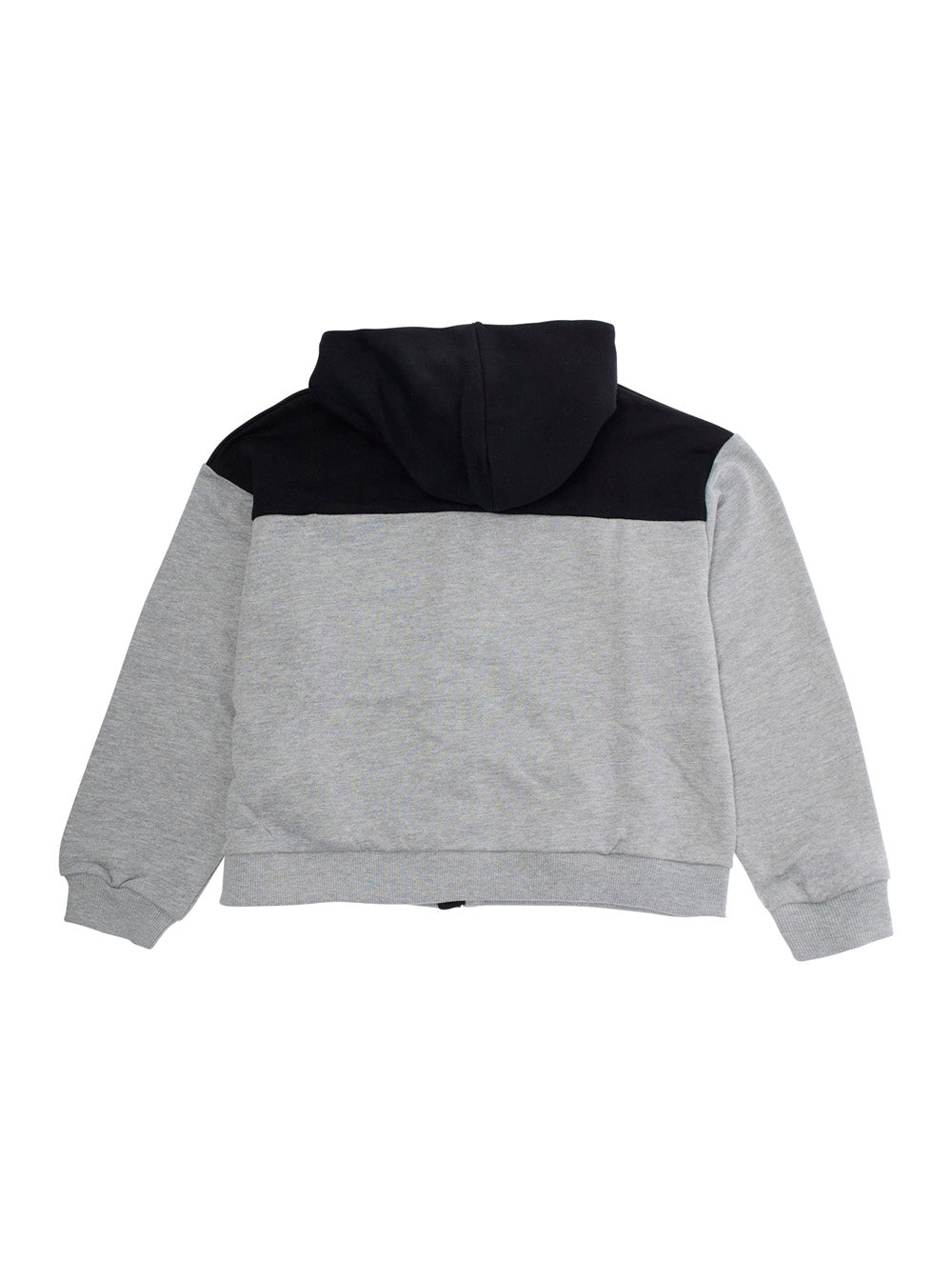 Multicolor Sweatshirt With Fixed Hood And Logo Lettering On The Front Cotton Boy Grey Sweatshirts