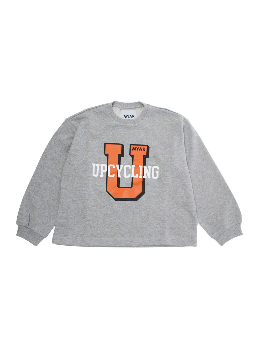 Grey Crewneck Sweatshirt With Print On The Front Cotton Boy Sweatshirts