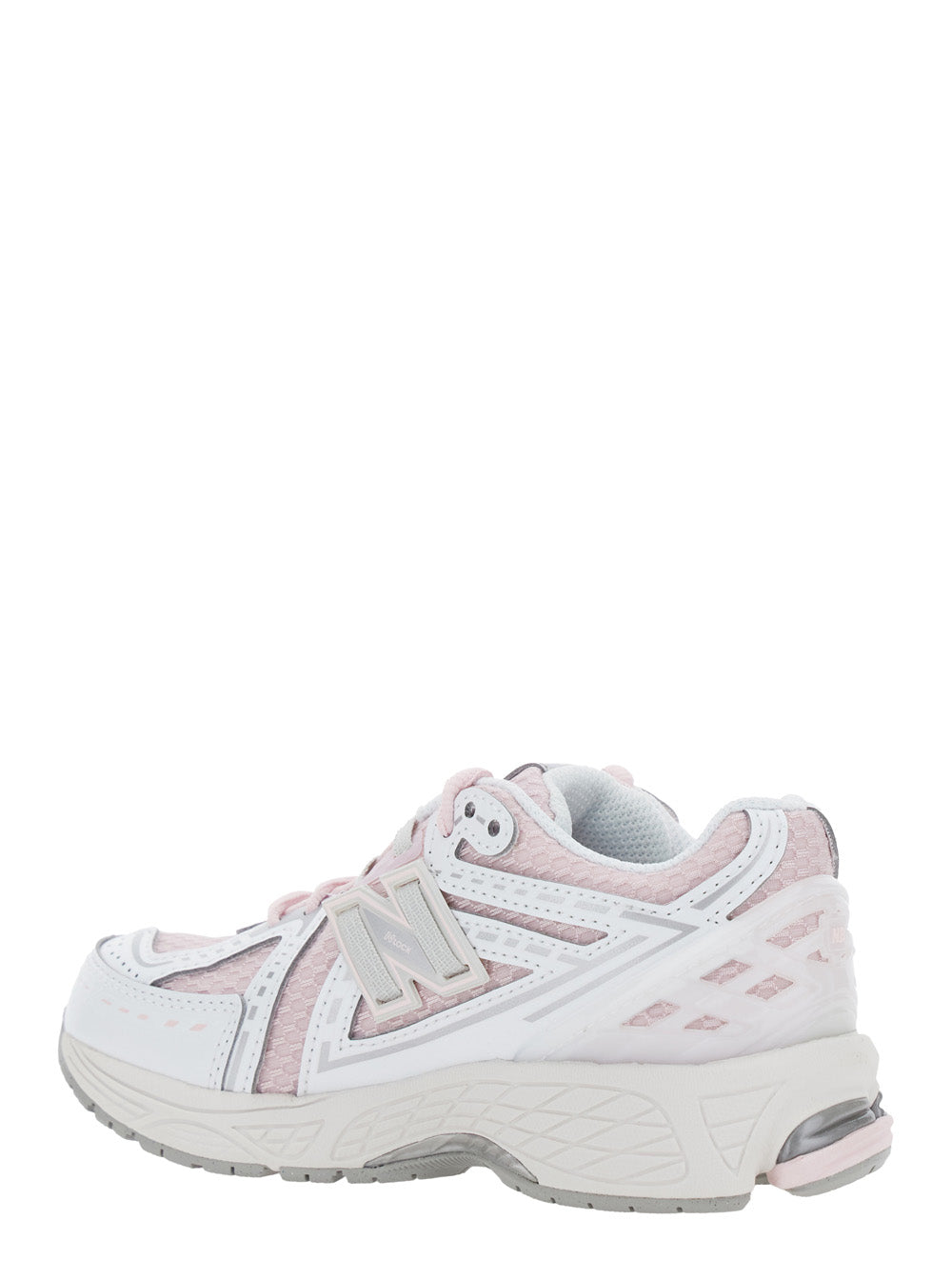 1906R Pink Low Top Sneakers with Logo Detail in Mix of Techno Fabrics Girl Synthetic Fabric