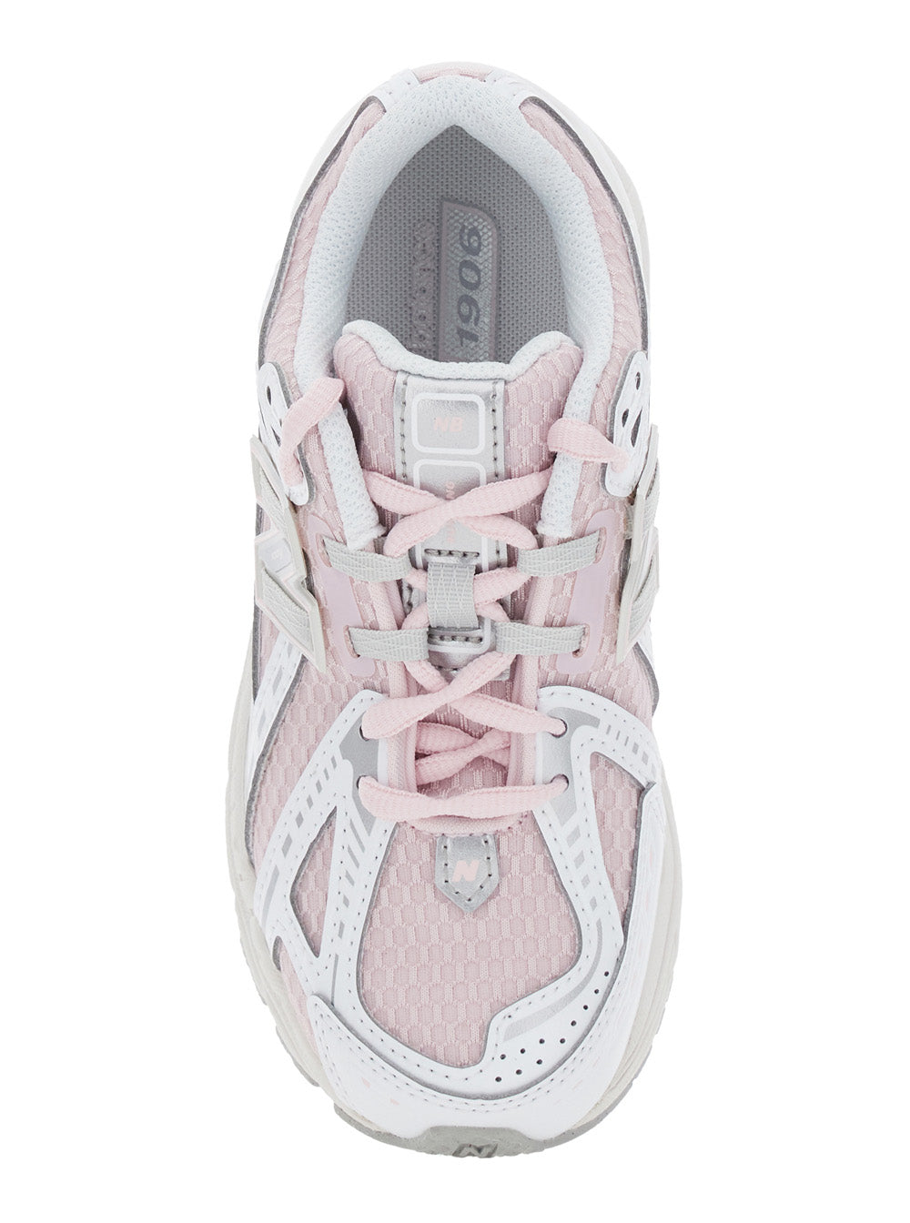 1906R Pink Low Top Sneakers with Logo Detail in Mix of Techno Fabrics Girl Synthetic Fabric