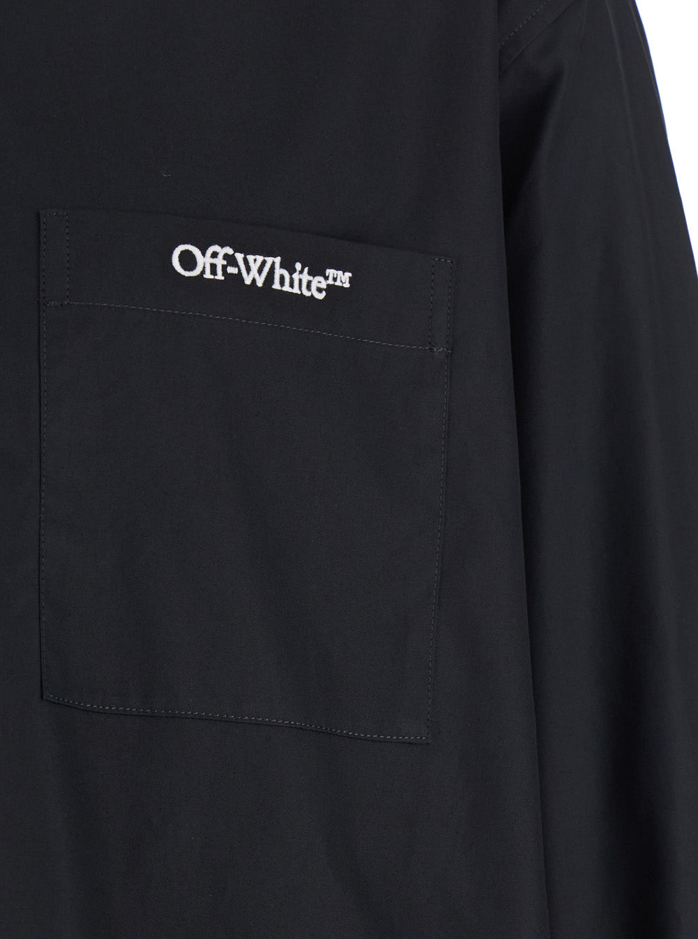 Brush Arrow Black Shirt with Logo Lettering on the Front and Maxi Print Rear in Cotton Blend Woman Blouses