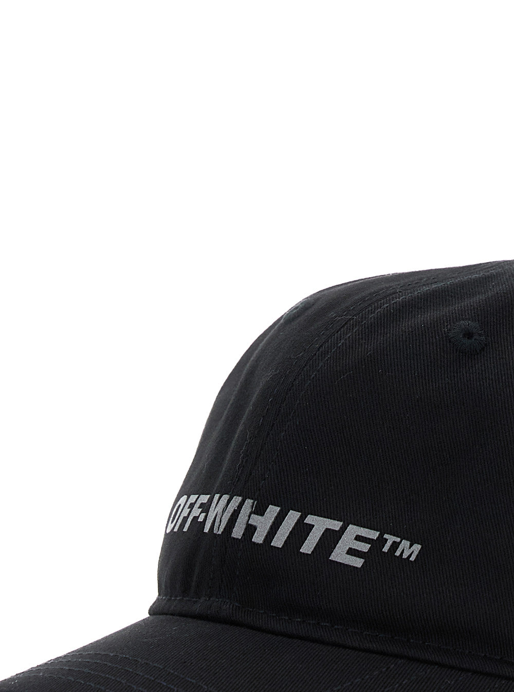 Black Baseball Cap with Logo Lettering on the Front in Cotton Boy Fabric Hats And Gloves