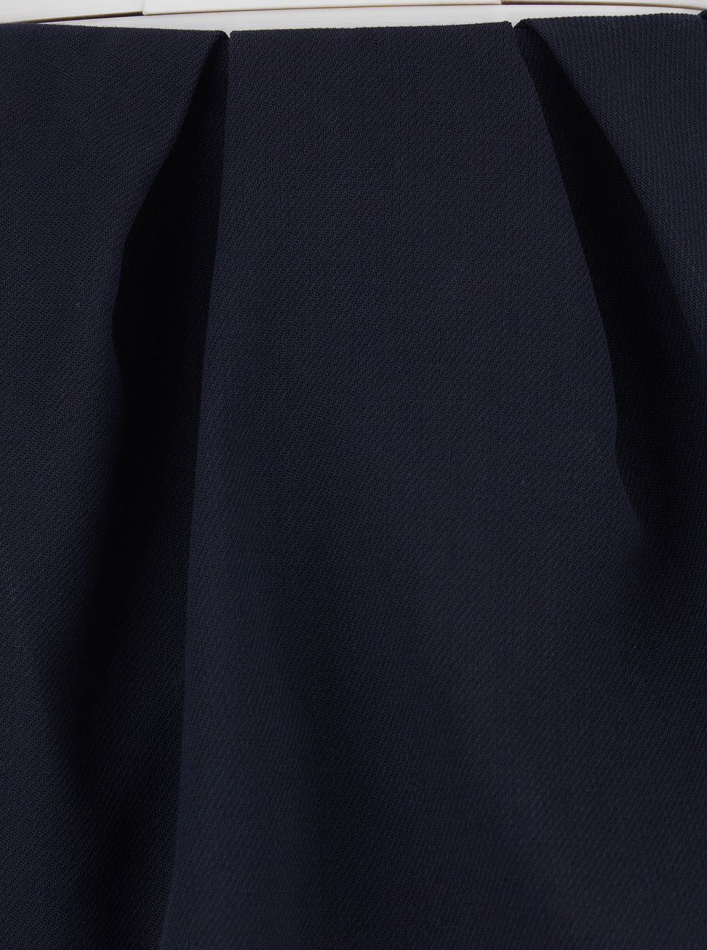 Blue Pleated Miniskirt with Rear Concealed Zip Closure in Wool Woman Blu Skirt