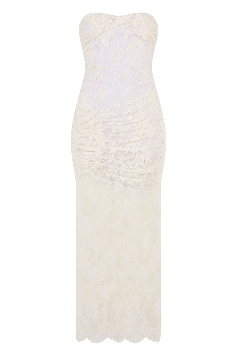 Long Lace Dress White Cotton