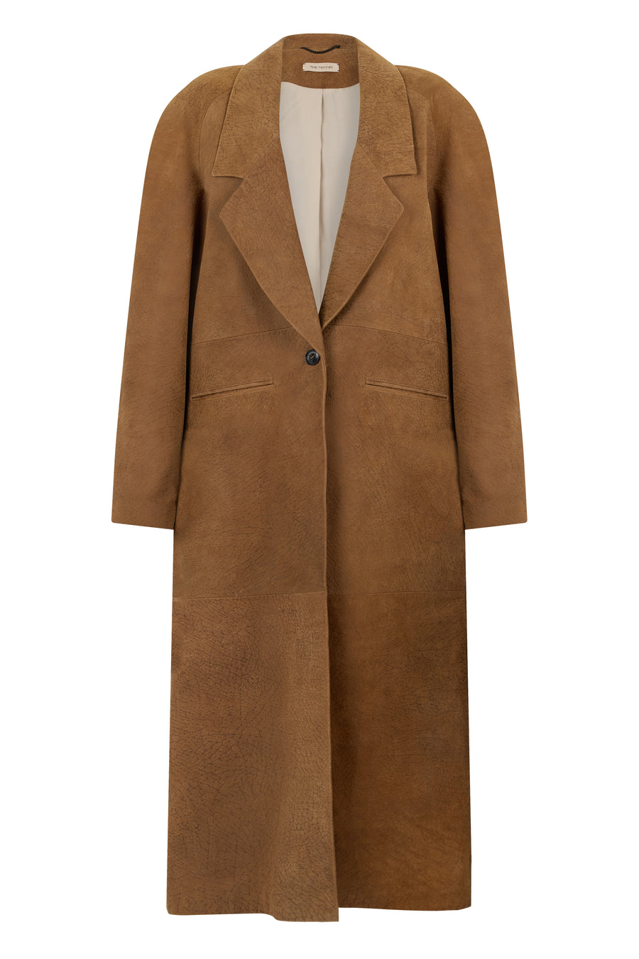 Long Leather Coat Brown Cow Hide Jackets
