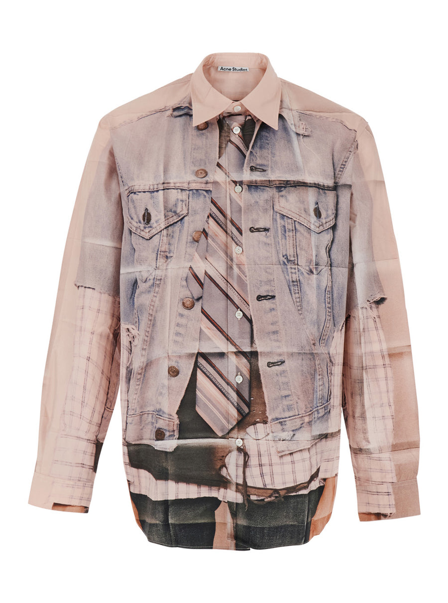 Shirt Pink Long-Sleeved Fabric