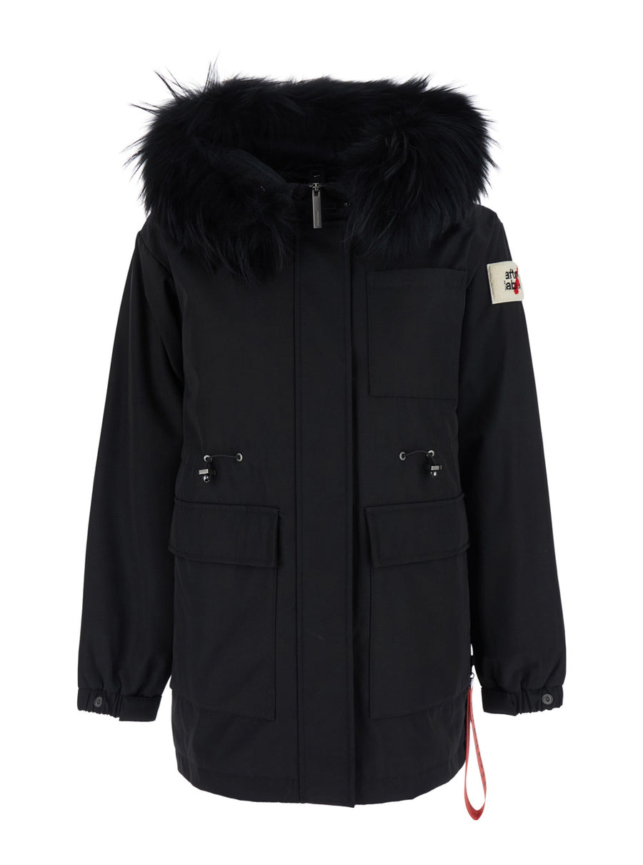 Jacket Stoccolma Black Tech Fabric Polyester Coat