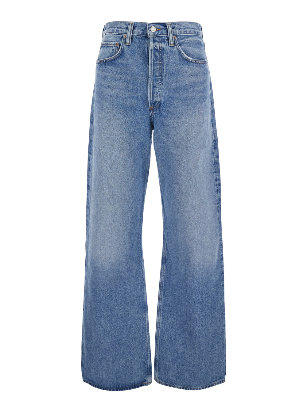 Vintage Loose Jeans Light Blue With Cotton And Lyocell For Women