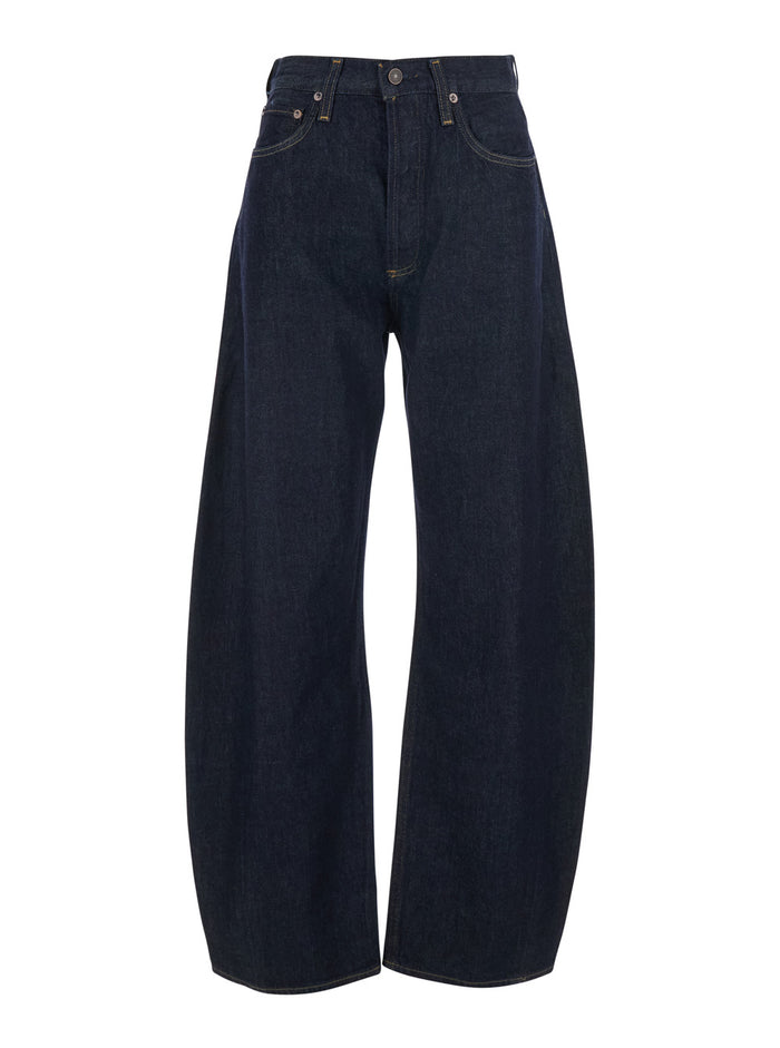 Luna Pieced Jeans With Blue Cotton Women Blu