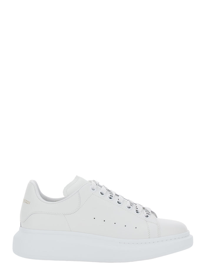 Low Top Sneaker Alexander Mcqueen With Logo Lettering On Tongue And Heel White Leather For Men Calf