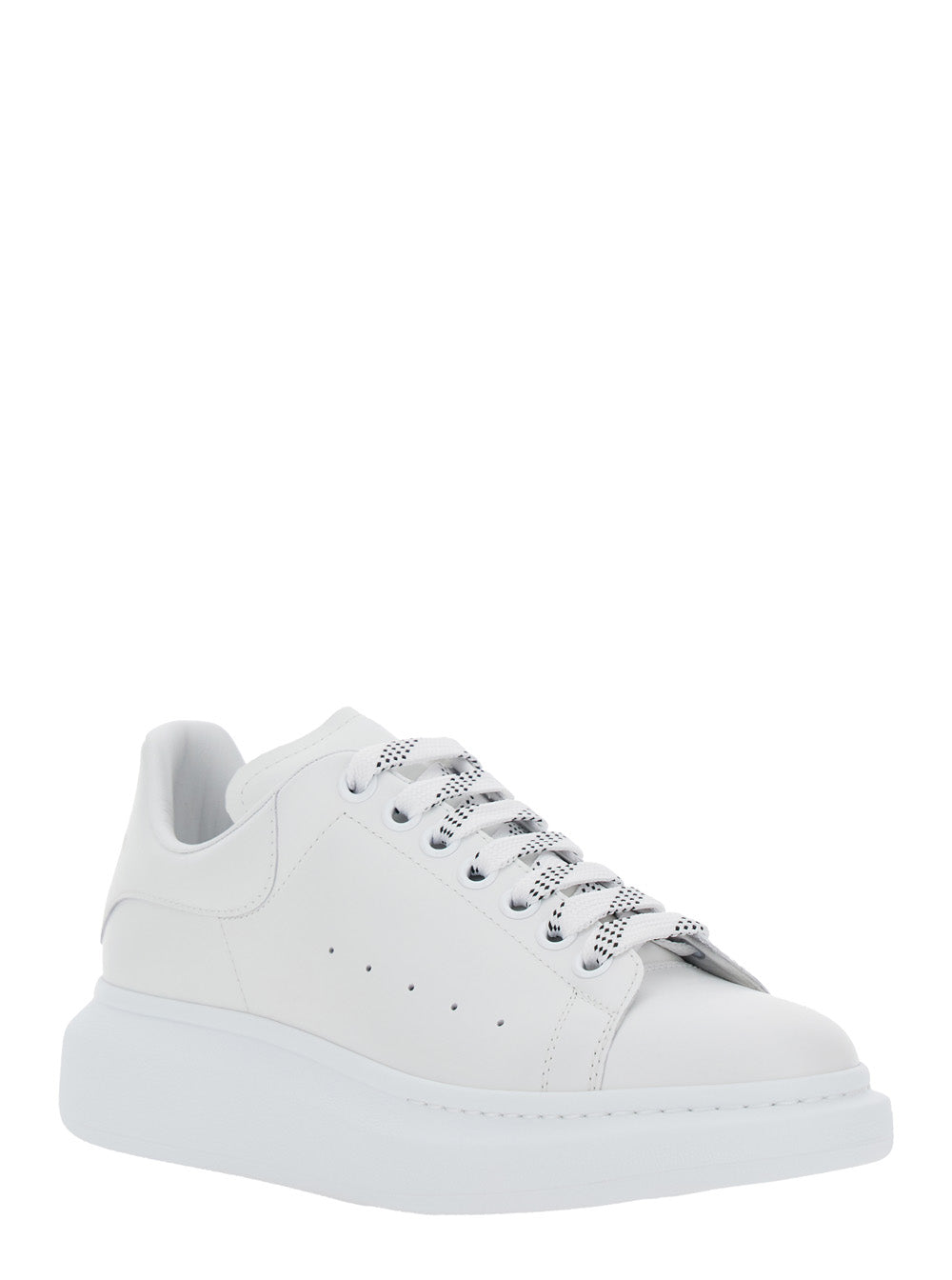 Low Top Sneaker Alexander Mcqueen With Logo Lettering On Tongue And Heel White Leather For Men Calf