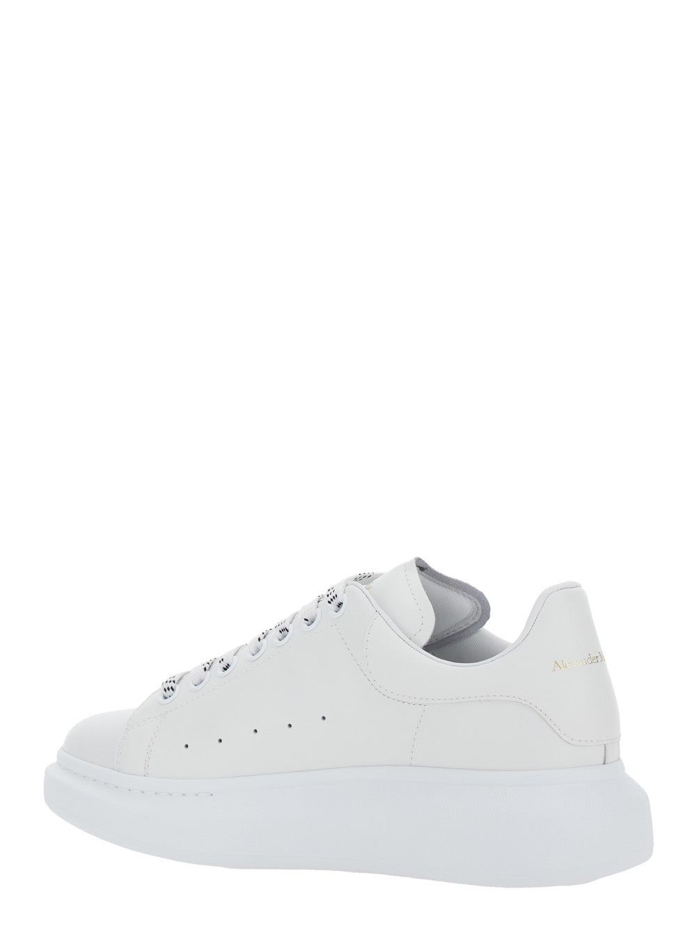 Low Top Sneaker Alexander Mcqueen With Logo Lettering On Tongue And Heel White Leather For Men Calf
