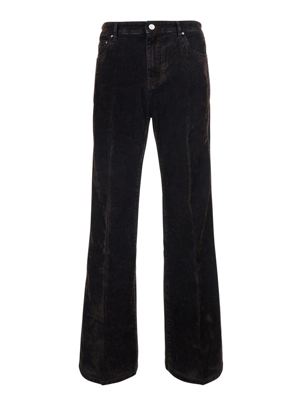 Denim Shirt Brown Cotton Jean