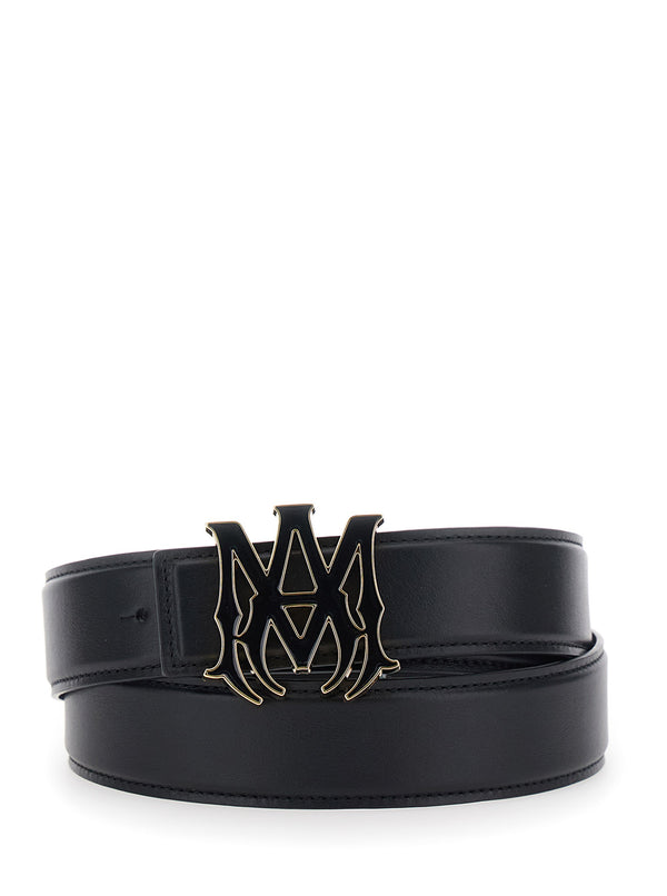 Belt Ma Core Logo Black Leather