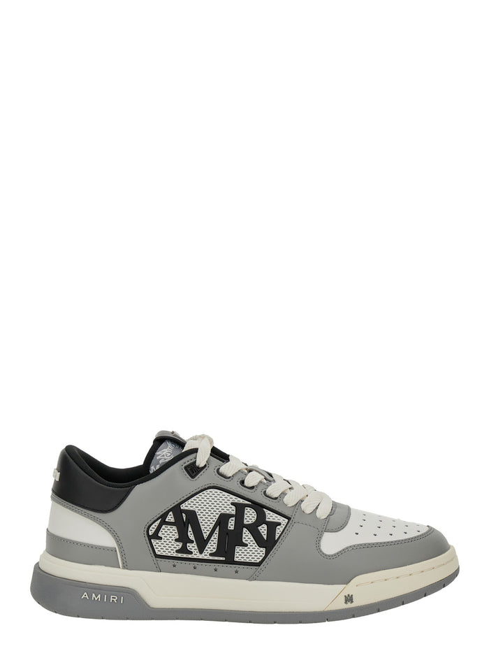 Sneaker Classic Low With Maxi Logo On The Side And Patch Tongue Gray Leather Men Grey Cow