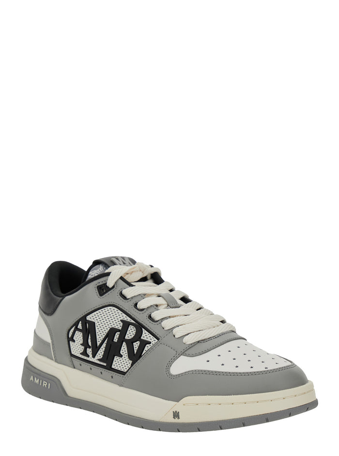 Sneaker Classic Low With Maxi Logo On The Side And Patch Tongue Gray Leather Men Grey Cow