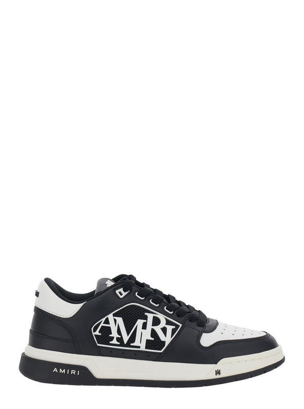 Sneakers With Contrast Leather Heel White/black Trainers