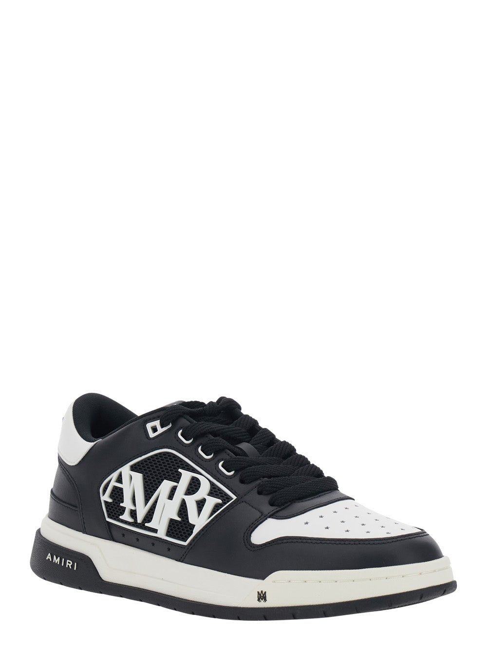 White Sneakers With Contrast Leather Heel White/black