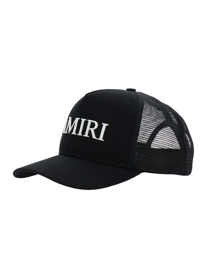 Black Hat With Leather Logo And Gloves
