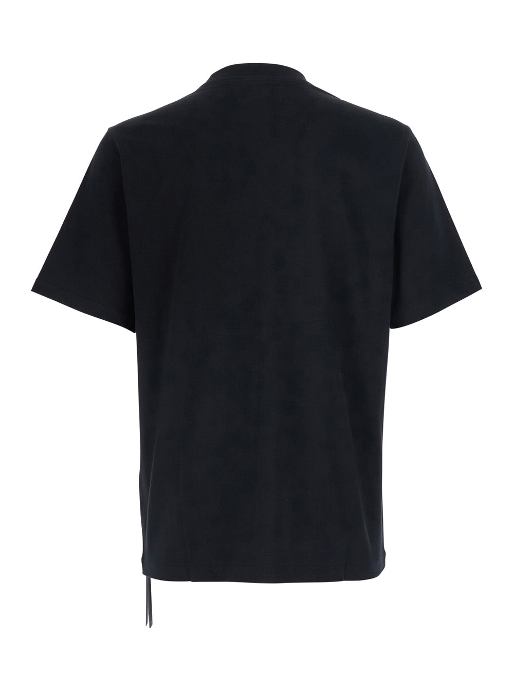 Black T-Shirt With Front Logo Print Tshirts And Polo Shirts