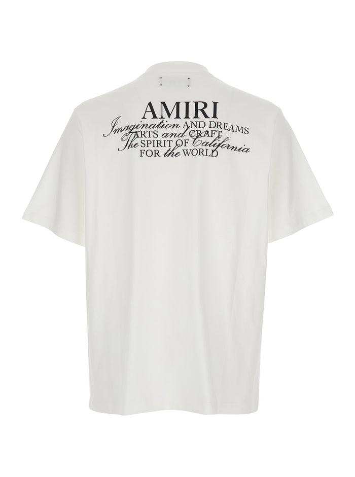 White T-Shirt With Spirit Print On The Front Cotton For Men Tshirts And Polo Shirts