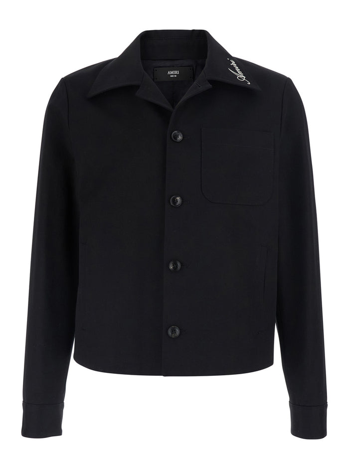 Jacket With Black Cotton Collar For Women