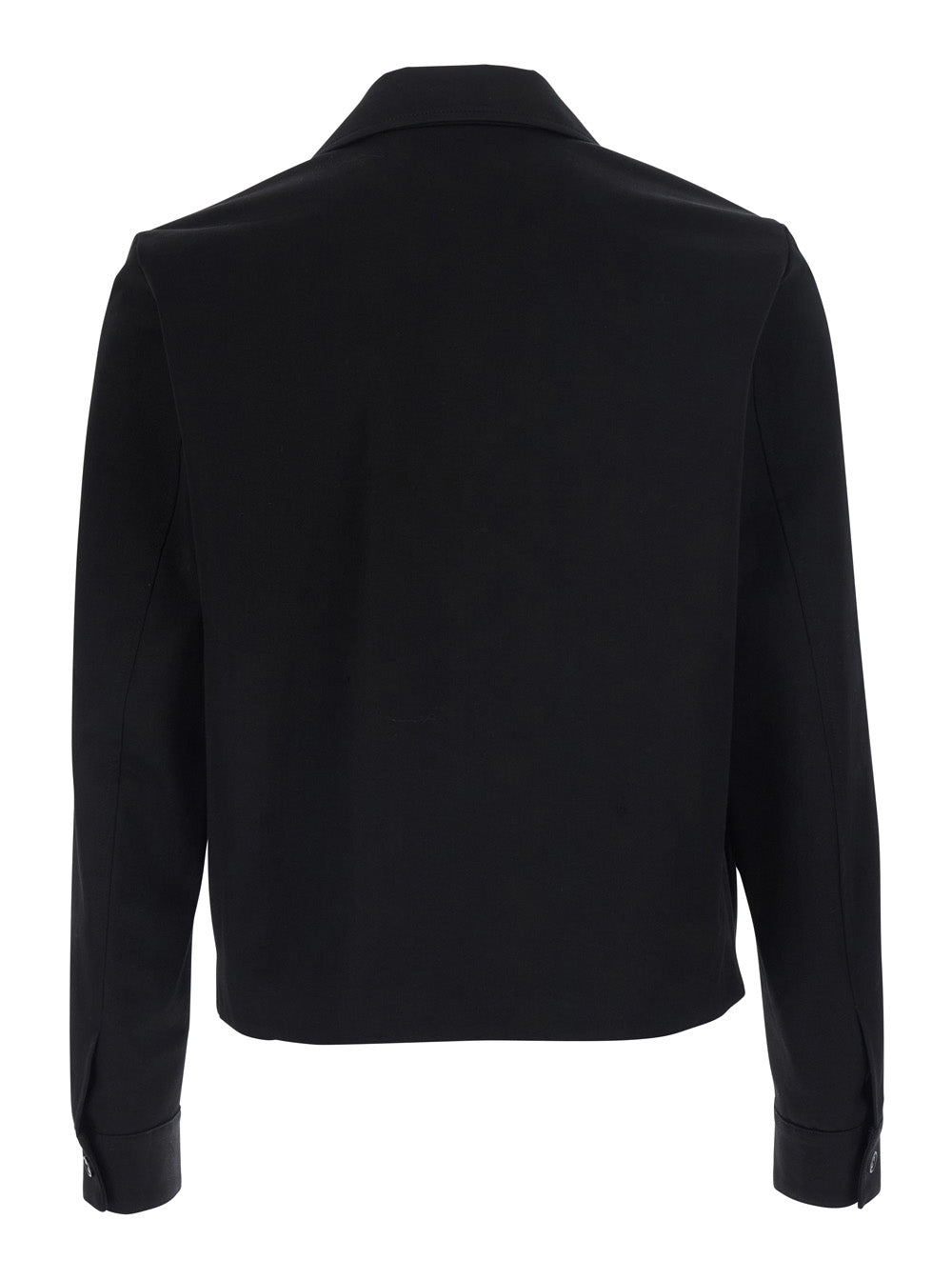 Jacket With Black Cotton Collar For Women