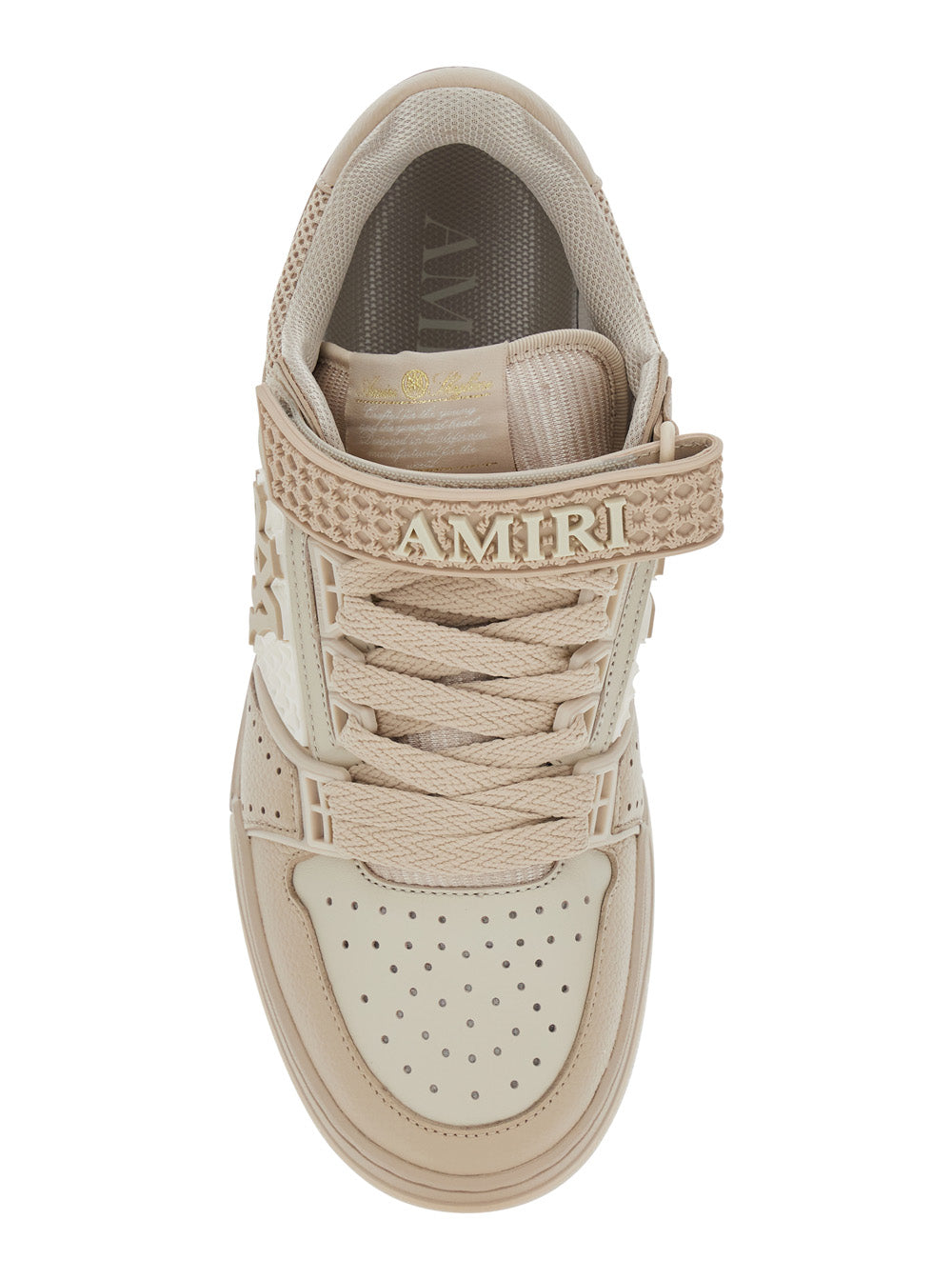 Beige Sneakers With Chunky Sole And Contrast Details Calf