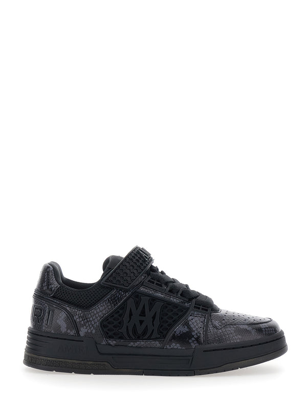 Sneakers With Leather Details Black Trainers