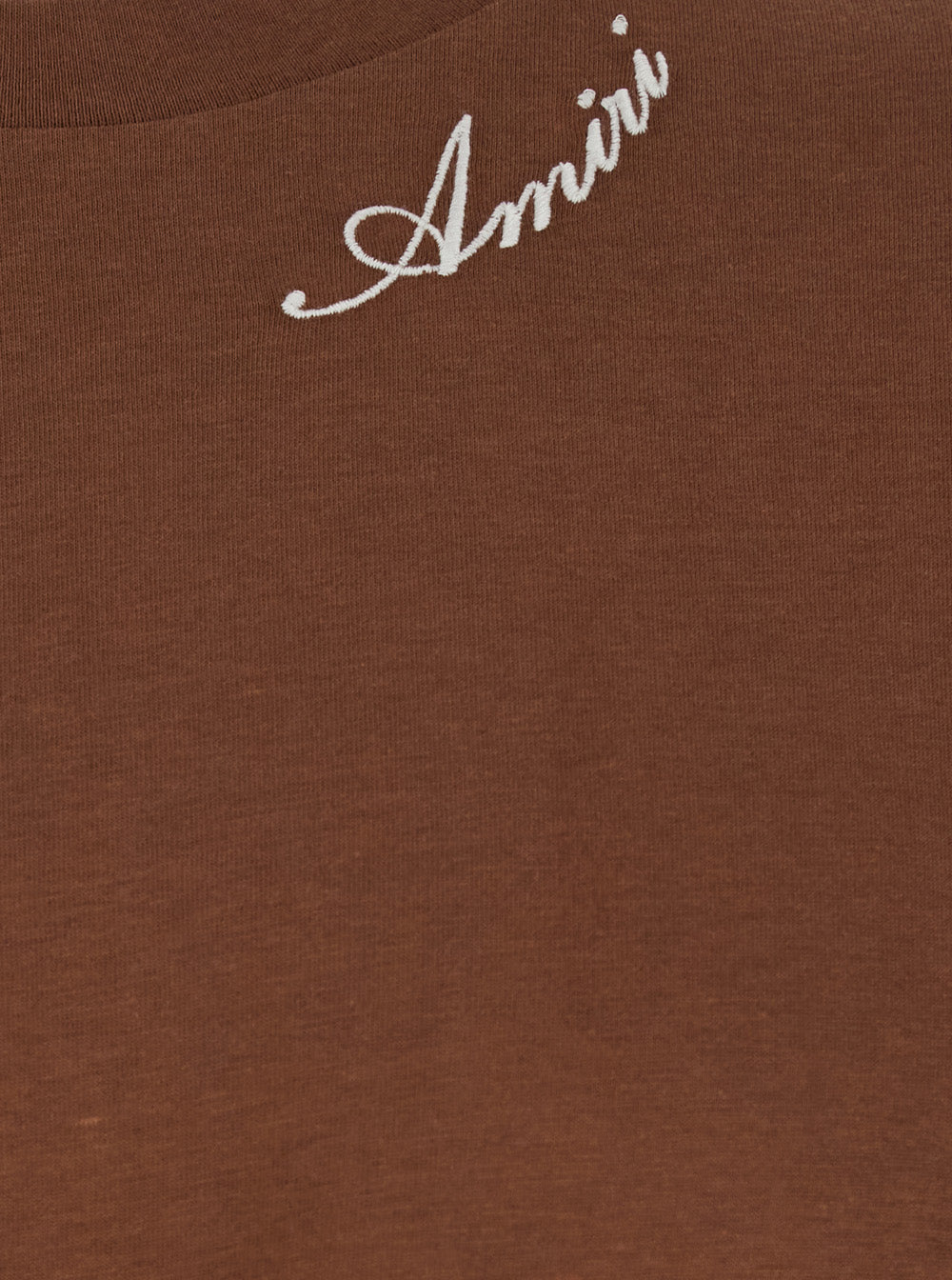 Brown T-Shirt With Logo Detail On The Front Cotton For Men Tshirts And Polo Shirts
