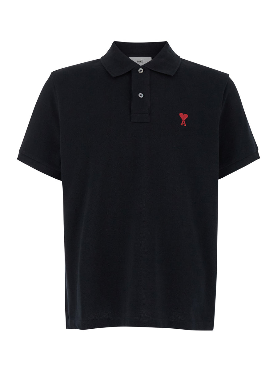 Polo Shirt Black Cotton Organic T-shirts