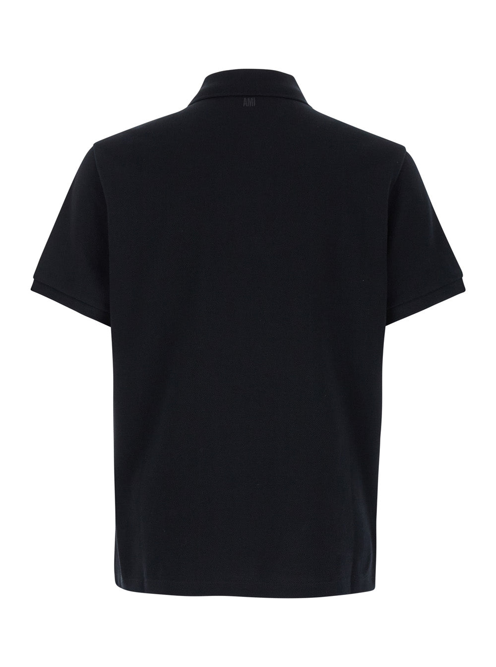 Polo Shirt With Embroidered Adc Logo On The Front Black Cotton For Men Biologic Tshirts And